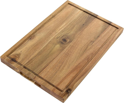 Kenosha Extra Large Acacia Wood Cutting Board, 24 x 16 Inch – Heavy Duty Chopping Board with Juice Groove for Meat, Vegetables & Meal Prep