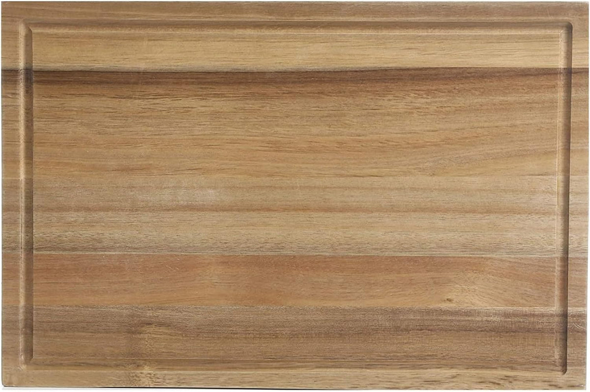 Kenosha Extra Large Acacia Wood Cutting Board, 24 x 16 Inch – Heavy Duty Chopping Board with Juice Groove for Meat, Vegetables & Meal Prep