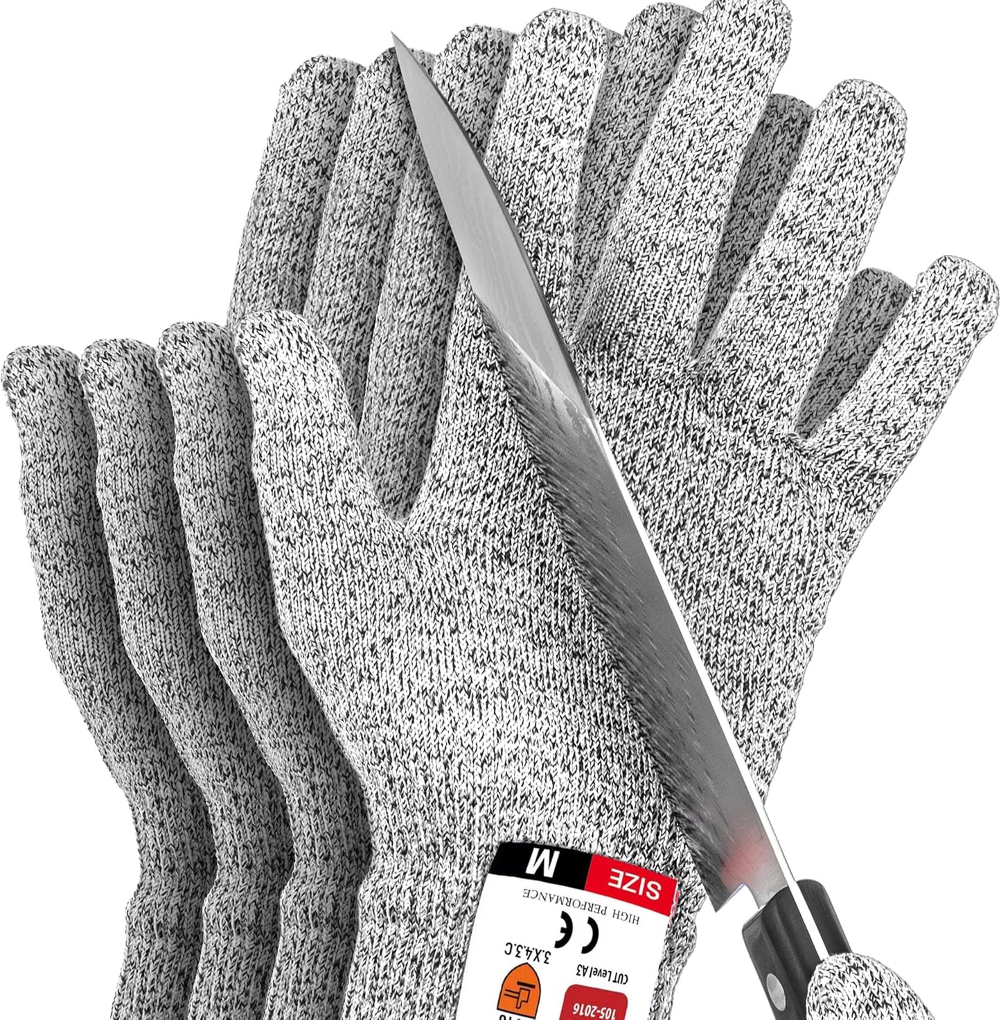 Cut Resistant Gloves, 4x, Level 5 Protection Cutting Gloves For Oyster Shucking, Kitchen Work, Food Grade