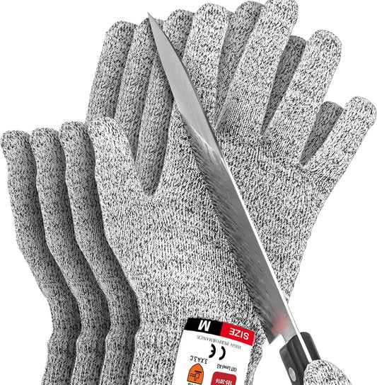 Cut Resistant Gloves, 4x, Level 5 Protection Cutting Gloves For Oyster Shucking, Kitchen Work, Food Grade