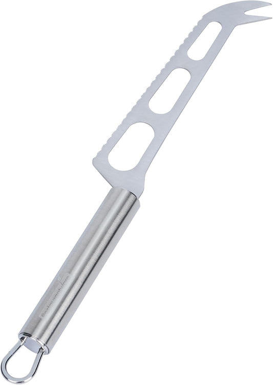 Stainless Steel Cheese Knife - 6 Pack - German Standard Soft Cheese Slicer with Non-Stick Blade, Forked Tip For Serving - Multi-Use Cheese Server, Knife for Tomato, Butter