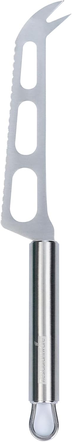 Stainless Steel Cheese Knife - 6 Pack - German Standard Soft Cheese Slicer with Non-Stick Blade, Forked Tip For Serving - Multi-Use Cheese Server, Knife for Tomato, Butter
