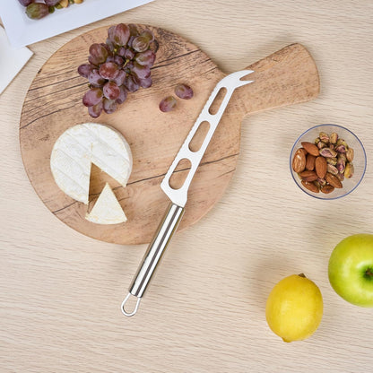 Stainless Steel Cheese Knife - 6 Pack - German Standard Soft Cheese Slicer with Non-Stick Blade, Forked Tip For Serving - Multi-Use Cheese Server, Knife for Tomato, Butter