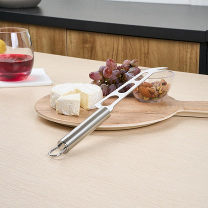 Stainless Steel Cheese Knife - 6 Pack - German Standard Soft Cheese Slicer with Non-Stick Blade, Forked Tip For Serving - Multi-Use Cheese Server, Knife for Tomato, Butter