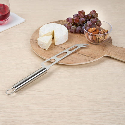 Stainless Steel Cheese Knife - 6 Pack - German Standard Soft Cheese Slicer with Non-Stick Blade, Forked Tip For Serving - Multi-Use Cheese Server, Knife for Tomato, Butter