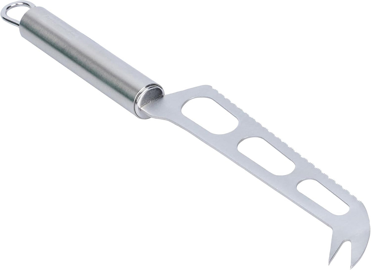 Stainless Steel Cheese Knife - 6 Pack - German Standard Soft Cheese Slicer with Non-Stick Blade, Forked Tip For Serving - Multi-Use Cheese Server, Knife for Tomato, Butter
