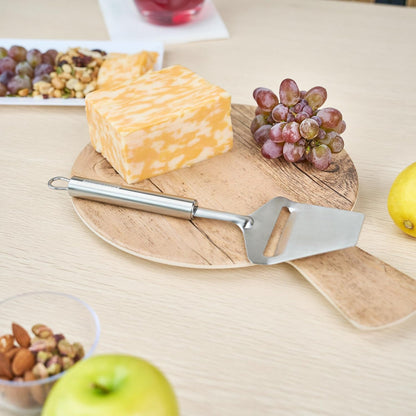 Stainless Steel Cheese Knife - 6 Pack - German Standard Soft Cheese Slicer with Non-Stick Blade, Forked Tip For Serving - Multi-Use Cheese Server, Knife for Tomato, Butter