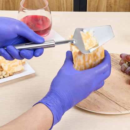 Stainless Steel Cheese Knife - 6 Pack - German Standard Soft Cheese Slicer with Non-Stick Blade, Forked Tip For Serving - Multi-Use Cheese Server, Knife for Tomato, Butter