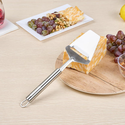 Stainless Steel Cheese Knife - 6 Pack - German Standard Soft Cheese Slicer with Non-Stick Blade, Forked Tip For Serving - Multi-Use Cheese Server, Knife for Tomato, Butter