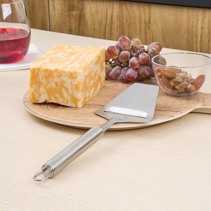 Stainless Steel Cheese Knife - 6 Pack - German Standard Soft Cheese Slicer with Non-Stick Blade, Forked Tip For Serving - Multi-Use Cheese Server, Knife for Tomato, Butter