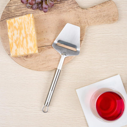 Stainless Steel Cheese Knife - 6 Pack - German Standard Soft Cheese Slicer with Non-Stick Blade, Forked Tip For Serving - Multi-Use Cheese Server, Knife for Tomato, Butter