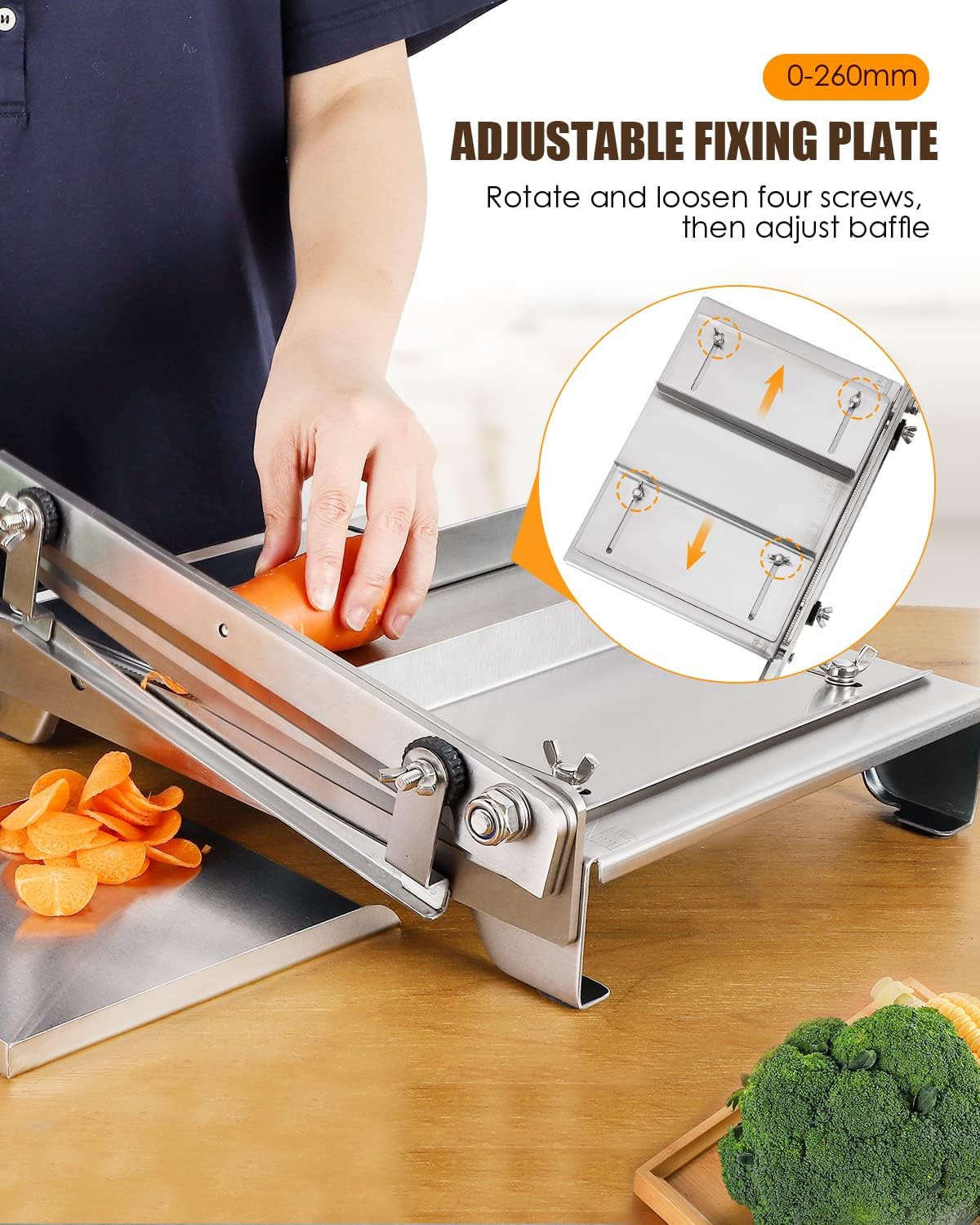 2 BLADES Manual Ribs Meat Chopper Slicer Stainless Steel Hard Bone Cutter Beef Mutton Household Vegetable Food Slicer Slicing Machine for Whole Chicken Rib Spine