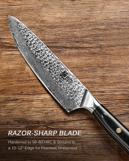 Japanese Knife Set for Meat Cutting,Damascus Kitchen Butcher Knife Set for Brisket Carving,Sharp VG10 Steel 7" Boning+12" Slicing,UPGRADED Silver Ion Coated Breaking Knives BBQ Slicer