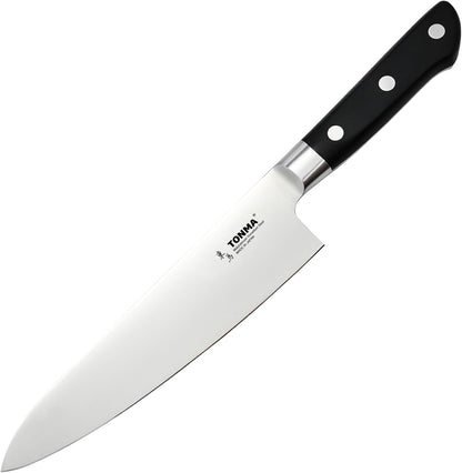 TONMA Japanese Chef Knife MADE IN JAPAN 8.2 inch Full Tang Traditional Handcrafted Stainless Steel Kitchen Knife, Professional Classic Gyuto for Gift Giving, Razor-Sharp & Highly Durable
