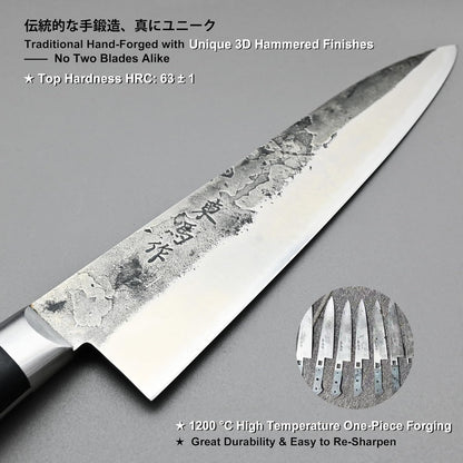 TONMA Japanese Chef Knife MADE IN JAPAN 8.2 inch Full Tang Traditional Handcrafted Stainless Steel Kitchen Knife, Professional Classic Gyuto for Gift Giving, Razor-Sharp & Highly Durable