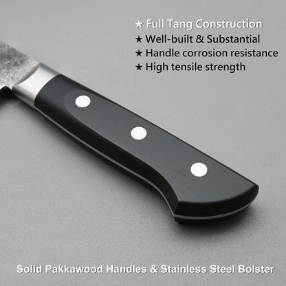 TONMA Japanese Chef Knife MADE IN JAPAN 8.2 inch Full Tang Traditional Handcrafted Stainless Steel Kitchen Knife, Professional Classic Gyuto for Gift Giving, Razor-Sharp & Highly Durable