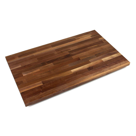 Rectangular Wooden Blended Walnut Counter & Island Top Cutting Board 72”x42” – 1.5” Thick, 133-lb Non-Reversible Countertop Butcher Block with Edge-Grain – Made in the USA