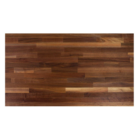 Rectangular Wooden Blended Walnut Counter & Island Top Cutting Board 72”x42” – 1.5” Thick, 133-lb Non-Reversible Countertop Butcher Block with Edge-Grain – Made in the USA
