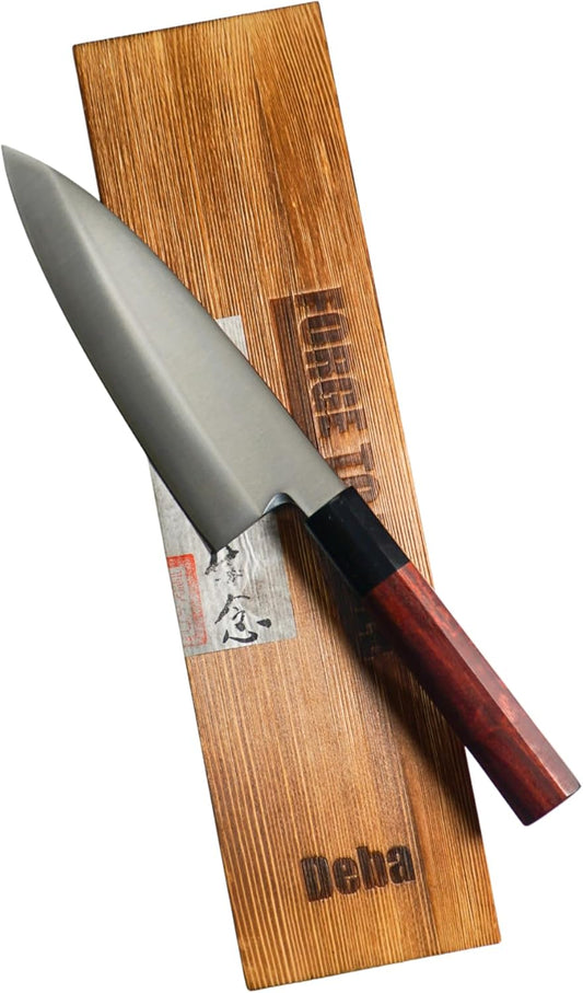 7 Inch Deba Knife, AUS10 Steel, Left Bevel