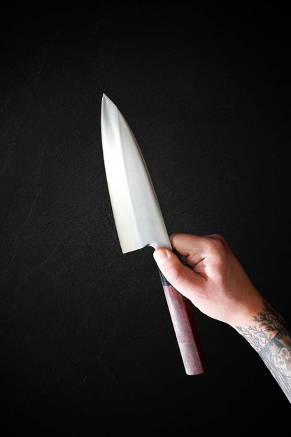 7 Inch Deba Knife, AUS10 Steel, Left Bevel