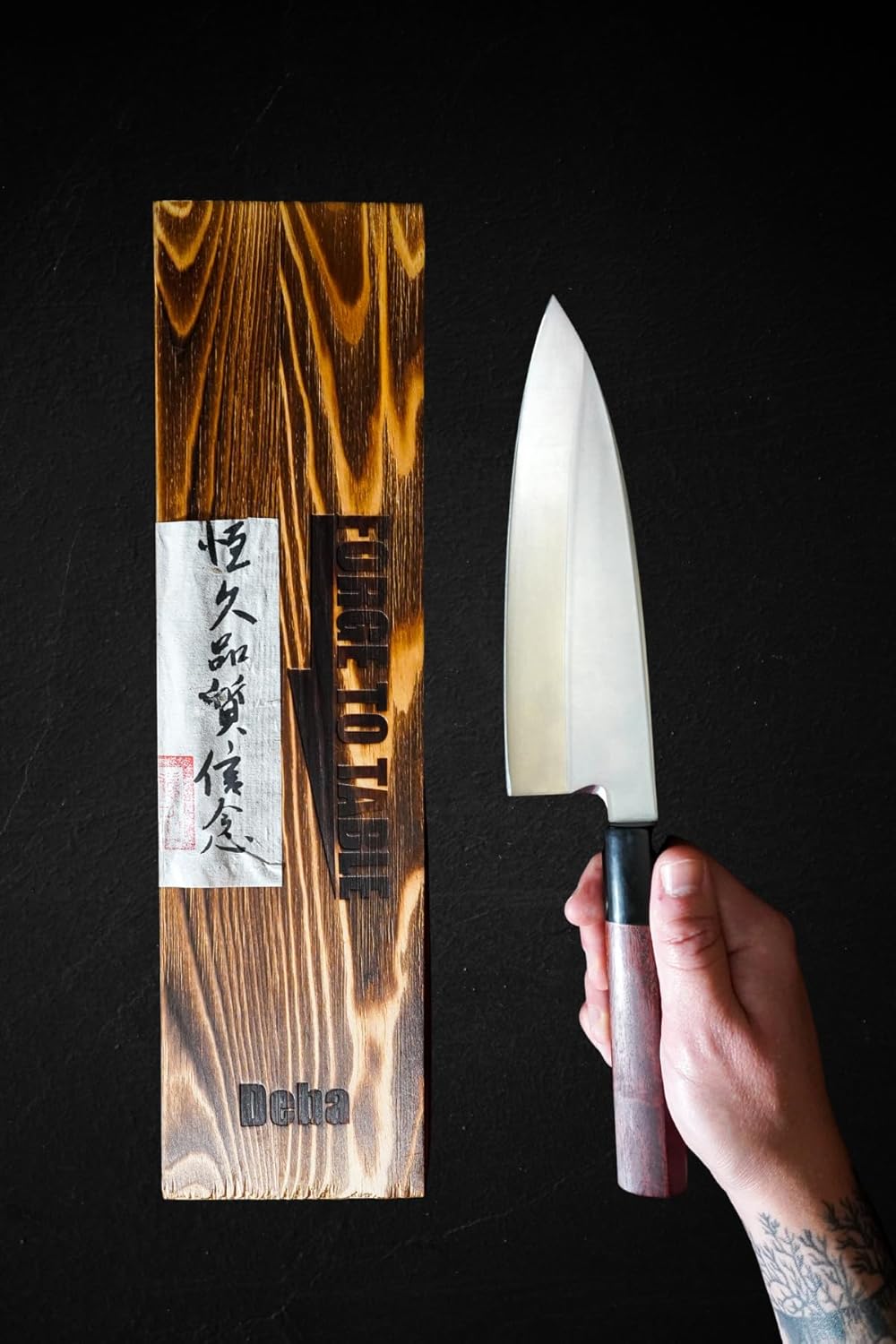 7 Inch Deba Knife, AUS10 Steel, Left Bevel