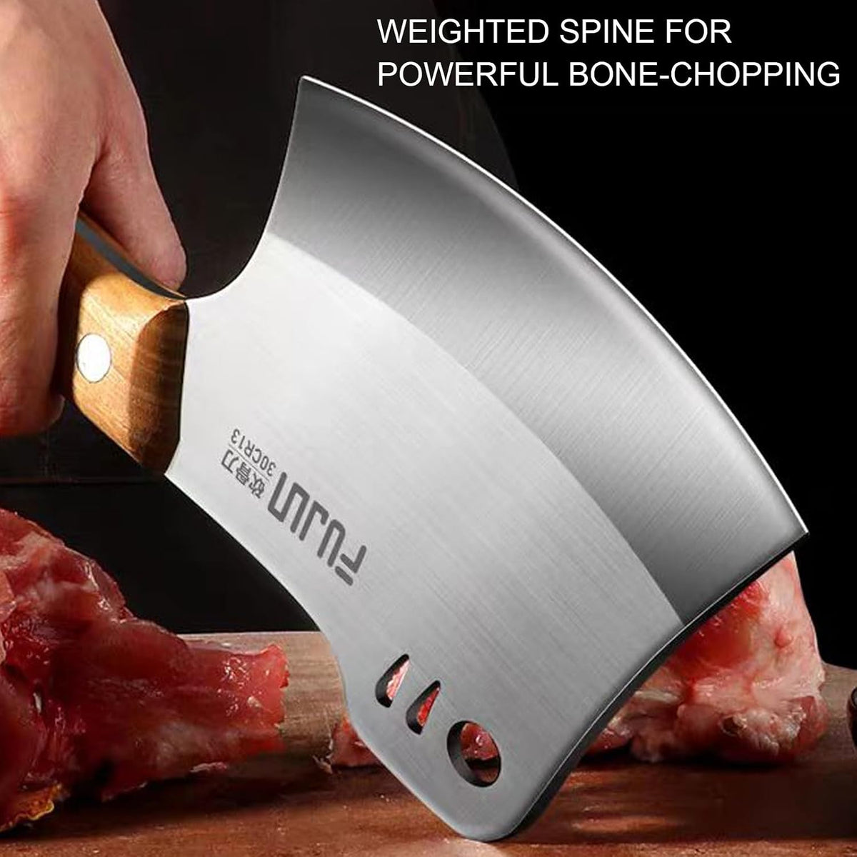 Meat Cleaver Knife, Kitchen Axe, Heavy Duty Bone Chopper, Butcher Knife