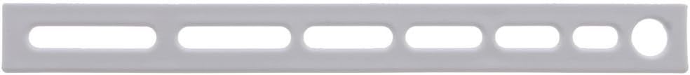 White Polyethylene 7-Slot Top for Stainless Steel Skirted Junior Knife Holder - 14"L x 2"D