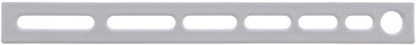 White Polyethylene 7-Slot Top for Stainless Steel Skirted Junior Knife Holder - 14"L x 2"D