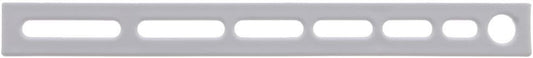 White Polyethylene 7-Slot Top for Stainless Steel Skirted Junior Knife Holder - 14"L x 2"D