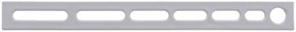 White Polyethylene 7-Slot Top for Stainless Steel Skirted Junior Knife Holder - 14"L x 2"D