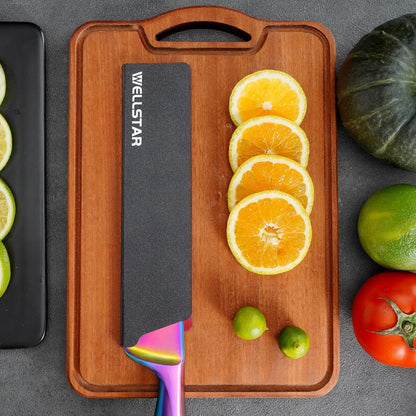 Steak Knife Edge Guards Set, 8 Piece Universal Blade Covers, BPA Free ABS Protective Blade Sheaths, Non-Scratch Felt Lining Kitchen Utility or Steak Knives Covers (Knives not included)