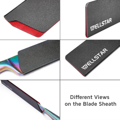 Steak Knife Edge Guards Set, 8 Piece Universal Blade Covers, BPA Free ABS Protective Blade Sheaths, Non-Scratch Felt Lining Kitchen Utility or Steak Knives Covers (Knives not included)
