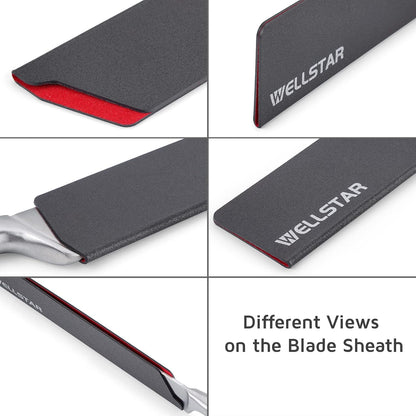 Steak Knife Edge Guards Set, 8 Piece Universal Blade Covers, BPA Free ABS Protective Blade Sheaths, Non-Scratch Felt Lining Kitchen Utility or Steak Knives Covers (Knives not included)