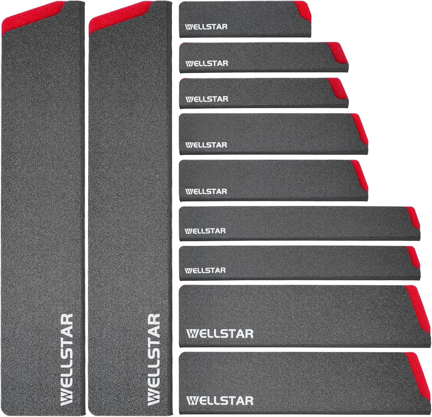 Steak Knife Edge Guards Set, 8 Piece Universal Blade Covers, BPA Free ABS Protective Blade Sheaths, Non-Scratch Felt Lining Kitchen Utility or Steak Knives Covers (Knives not included)