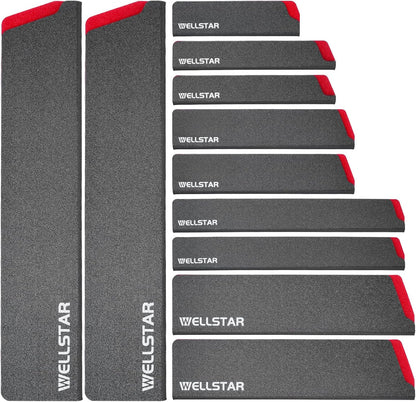 Steak Knife Edge Guards Set, 8 Piece Universal Blade Covers, BPA Free ABS Protective Blade Sheaths, Non-Scratch Felt Lining Kitchen Utility or Steak Knives Covers (Knives not included)
