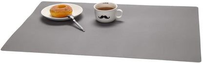 23.6'' by 15.7''Flexible Silicone Placemat Non Slip Waterproof Heat Resistant Dinner Table Black 1PCS