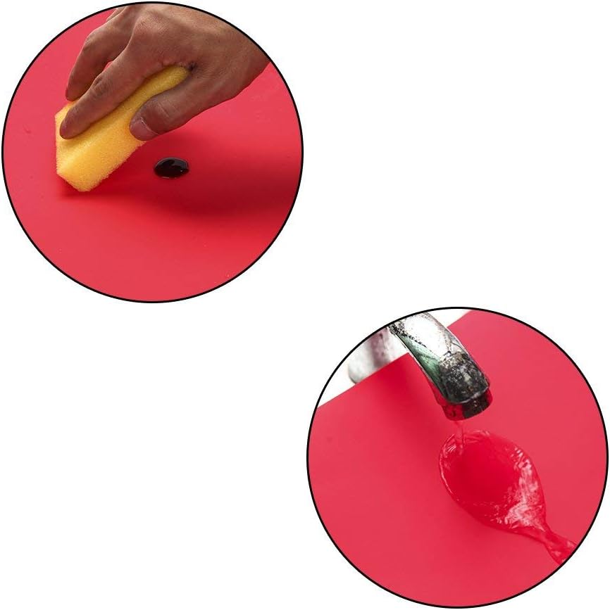23.6'' by 15.7''Flexible Silicone Placemat Non Slip Waterproof Heat Resistant Dinner Table Black 1PCS