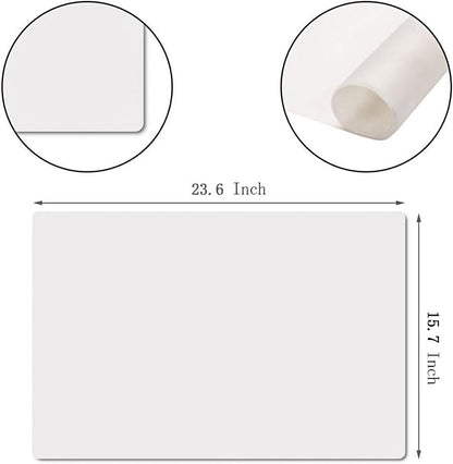 23.6'' by 15.7''Flexible Silicone Placemat Non Slip Waterproof Heat Resistant Dinner Table Black 1PCS