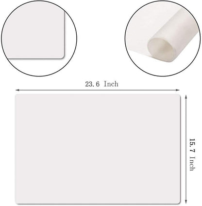23.6'' by 15.7''Flexible Silicone Placemat Non Slip Waterproof Heat Resistant Dinner Table Black 1PCS