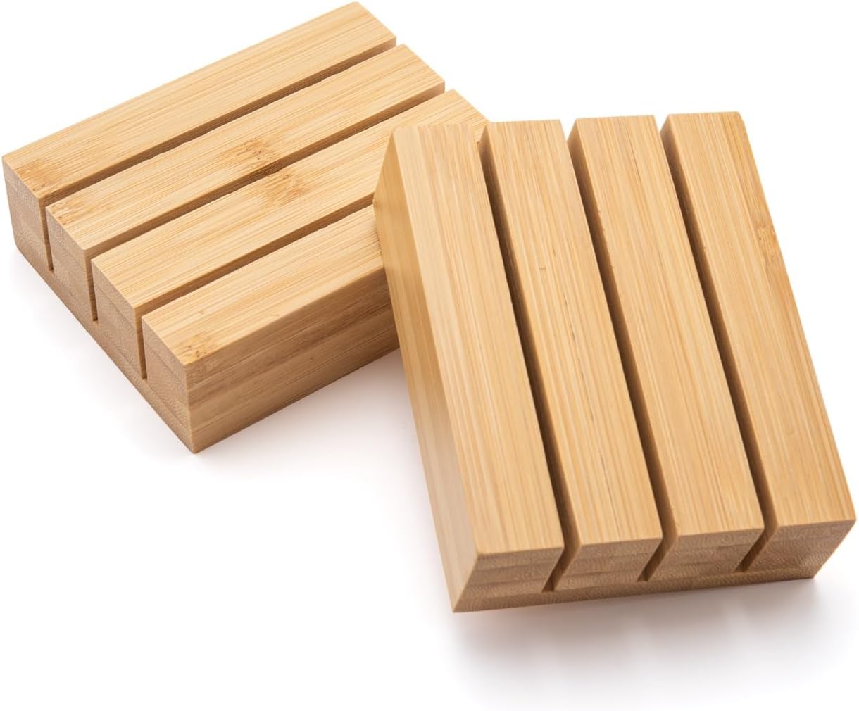 Kitchen Drawer Organizer with Knife Blocks - Utensil Drawer Organizer for Kitchen, Cutlery Tray & Silverware Organizer, 3-5 Slots - Bamboo Organizer for Utensils & Flatware (Natural)