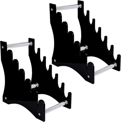 2 Pcs Acrylic Knife Stand, 6-Tier Detachable Design for Easy Knife Organization, Lightweight Storage for Collectors