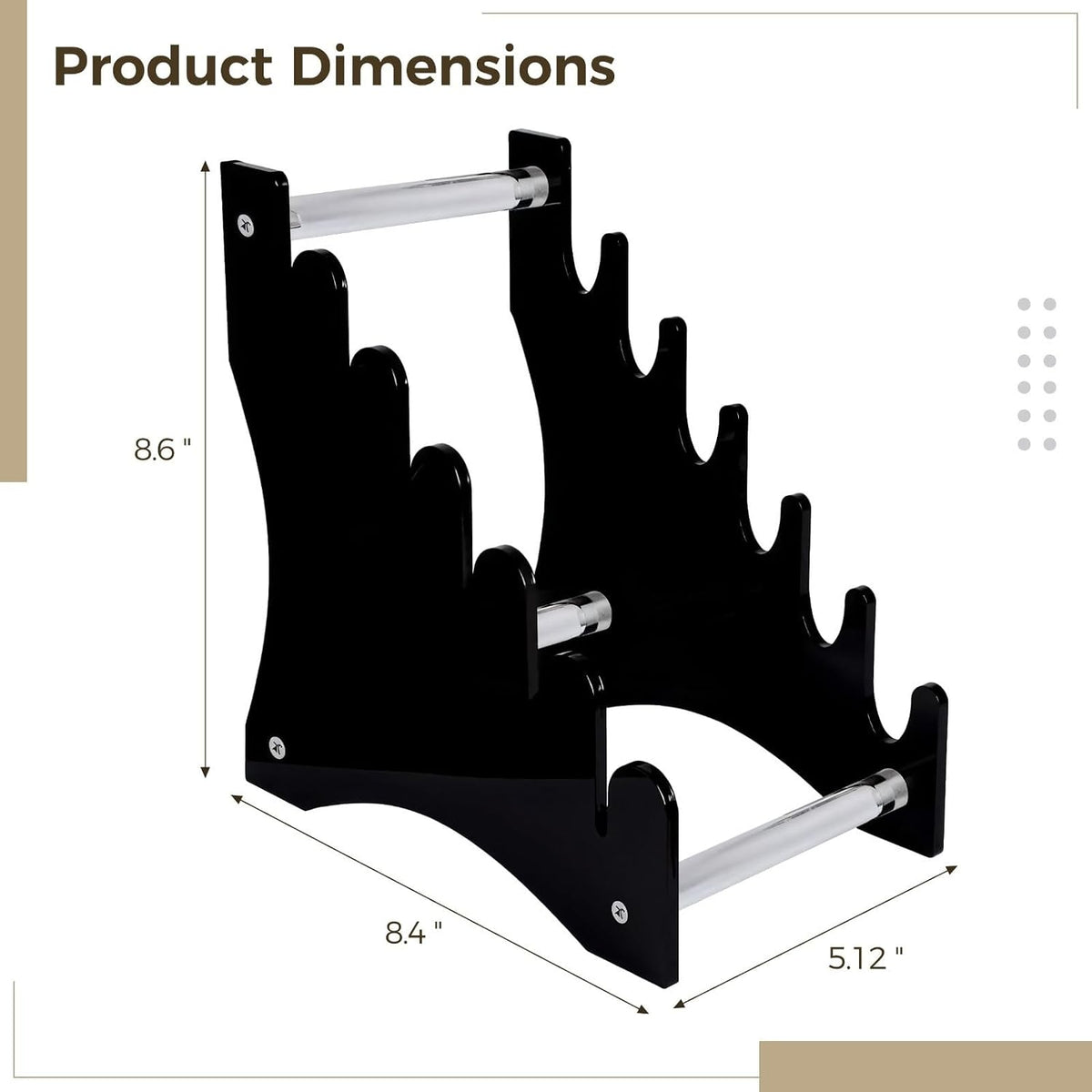 2 Pcs Acrylic Knife Stand, 6-Tier Detachable Design for Easy Knife Organization, Lightweight Storage for Collectors