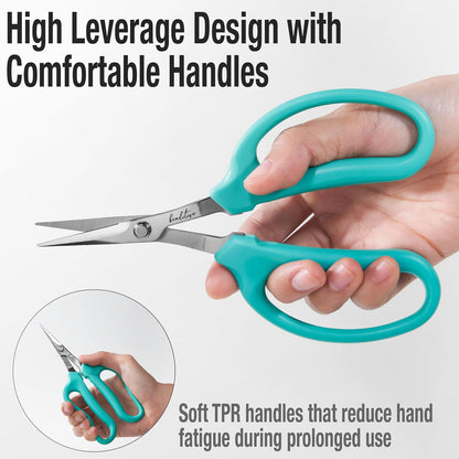 Culinary Herb Scissors - Compact 6.5-Inch Stainless Steel Kitchen Scissors - Dishwasher Safe - Sharp Tip for Snipping Fresh Herbs