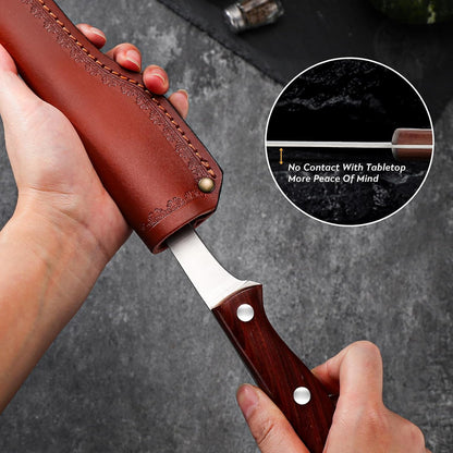 TAN REN Boning Knife for Meat Cutting, 5 Inch Brisket Trimming Knife | Stainless Boning Knives with Sheath, Meat Trimming Butcher Knife, Flexible Carving Knife for Meat