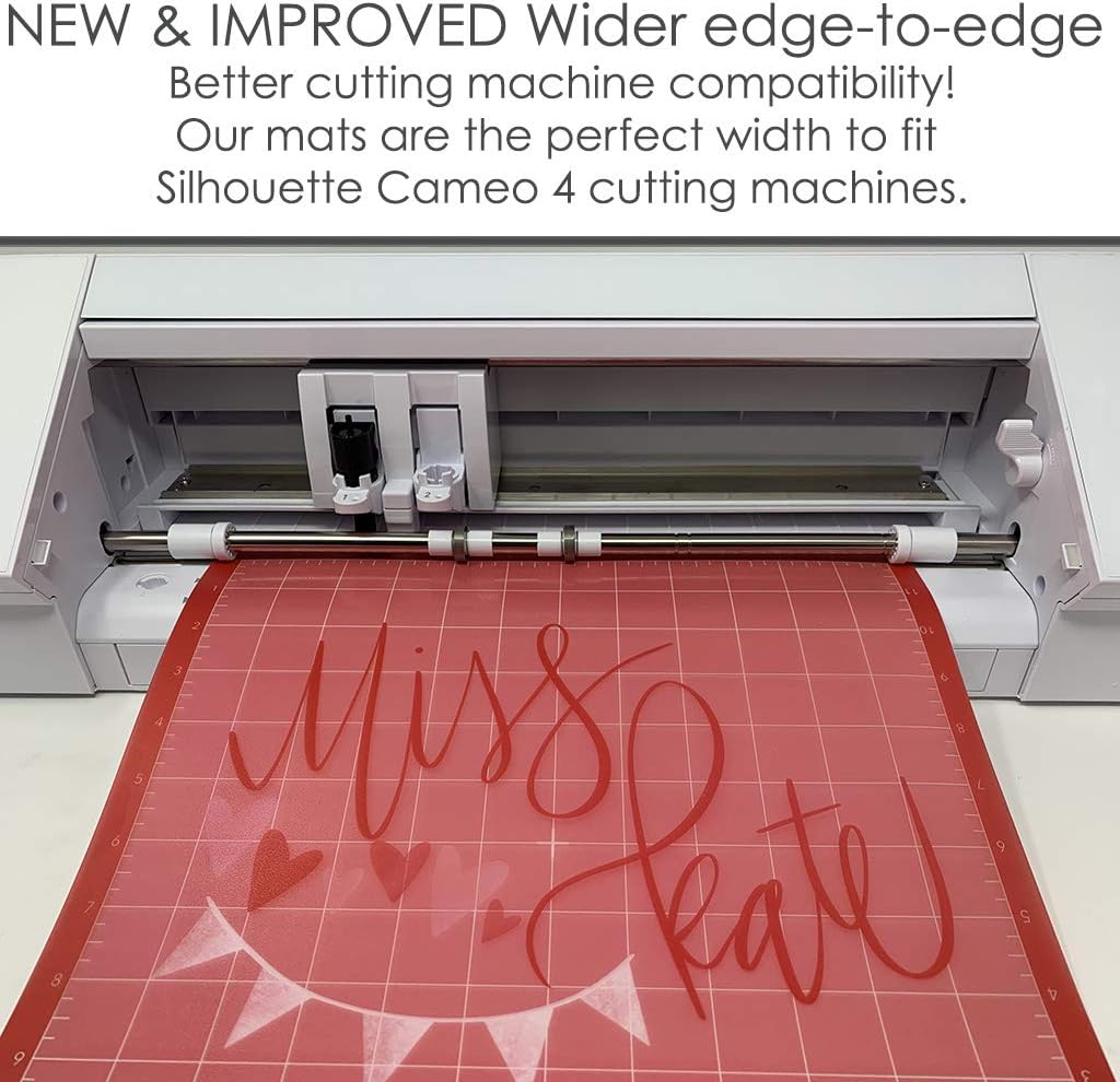 MK Mat for Cricut Silhouette - 12"x12" - New & Improved (Wider & Better Markings) - Standard Stick Pink Cutting Mat (3 Pack)