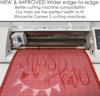 MK Mat for Cricut Silhouette - 12"x12" - New & Improved (Wider & Better Markings) - Standard Stick Pink Cutting Mat (3 Pack)