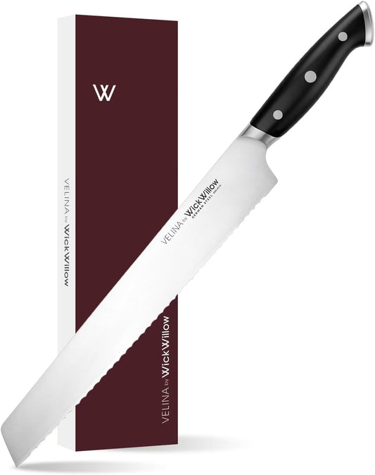 10” Bread Knife – German Steel for Home Bakers, Serrated | Perfect for sourdough, homemade bread and artisan loaves. Dishwasher safe, hand wash recommended. Gift box included.