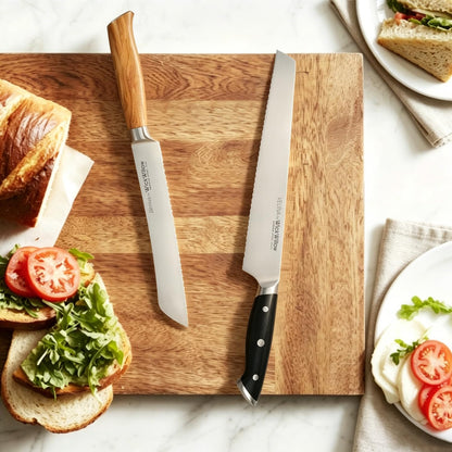 10” Bread Knife – German Steel for Home Bakers, Serrated | Perfect for sourdough, homemade bread and artisan loaves. Dishwasher safe, hand wash recommended. Gift box included.
