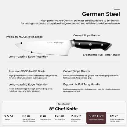 10” Bread Knife – German Steel for Home Bakers, Serrated | Perfect for sourdough, homemade bread and artisan loaves. Dishwasher safe, hand wash recommended. Gift box included.