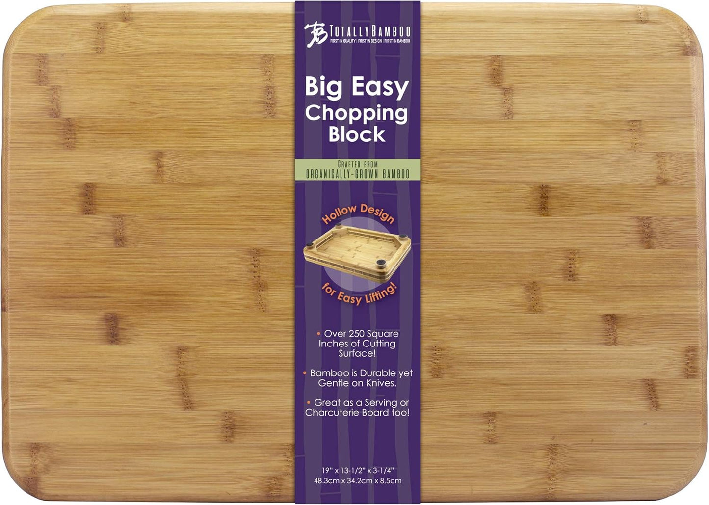 Bamboo Big Easy Chopping Block, 19" x 13.5"